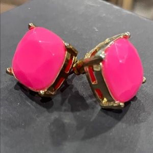 Kate Spade Hot Pink/Gold stud earrings